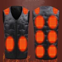 Polyester Gilet de chauffage électrique Solide Noir pièce