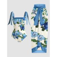 Spandex & Polyester One-piece Swimsuit & two piece & padded printed Set