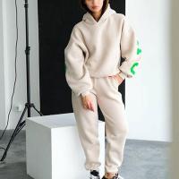 Polyester Women Casual Set & two piece Long Trousers & Sweatshirt letter Set