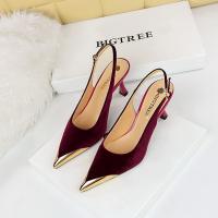 Suede Stiletto High-Heeled Shoes Pair