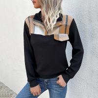 Spandex & Polyester Vrouwen Sweatshirts Afgedrukt Plaid meer kleuren naar keuze stuk