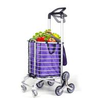 Aluminium Alloy foldable Shopping Trolley portable Cloth PC