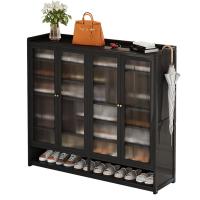 Moso Bamboe & Acryl Schoenen Rack Organizer Zwarte stuk