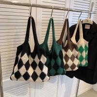 Cotton Weave Shoulder Bag soft surface Argyle PC