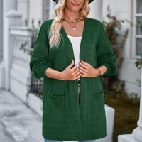 Polyester Frauen lange Strickjacke, Patchwork, Solide, mehr Farben zur Auswahl,  Stück