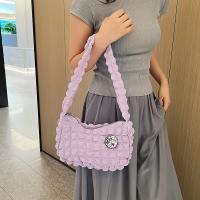 Plush Pleat Shoulder Bag durable & soft surface Solid PC