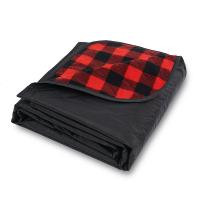 Polyester Couverture de camping Imprimé Plaid rouge et noir pièce