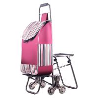 Aluminium Alloy foldable Shopping Trolley durable & large capacity & portable Satin & Plastic & Oxford PC