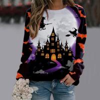 Polyester Plus Size Women Sweatshirts Halloween Design printed PC