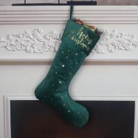 Cloth Christmas Decoration Stocking christmas design gold foil print PC