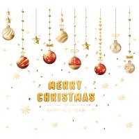 PVC Christmas Wall Stickers for home decoration & christmas design mixed colors PC