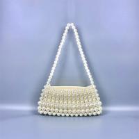 Acrylic & Polyester Easy Matching Shoulder Bag white PC