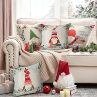 Linen Soft Pillow Case christmas design printed PC