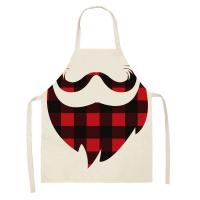 Linen Antifouling Aprons christmas design printed PC