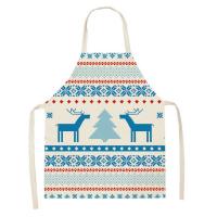 Linen Antifouling Aprons christmas design printed PC