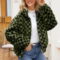 Acrylic Women Coat & thermal plaid PC