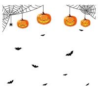 PVC Creative Decorative Sticker Halloween Design Pumpkin Pattern PC