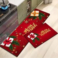 Polyester Floor Mat for home decoration & christmas design & anti-skidding printed PC