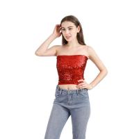 Pailletten & Polyester Tube Top, Solide, mehr Farben zur Auswahl, :,  Stück