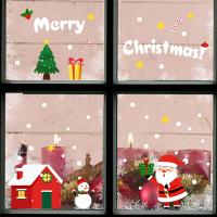 PVC double sided Christmas Wall Stickers christmas design Set