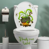 PVC Waterproof Toilet Sticker Halloween Design Set