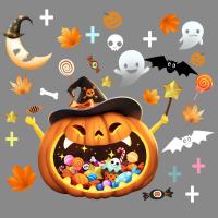 PVC Waterproof Glass sticker Halloween Design Set