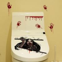 PVC Toilet Sticker Halloween Design & waterproof Set