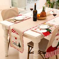 Linen Christmas Table Runner christmas design embroidered PC