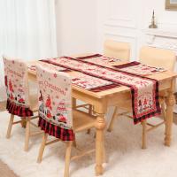 Linen Christmas Table Runner christmas design printed PC