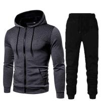 Polyester & Cotton Men Casual Set & two piece Sweatshirt & Pants Solid Set