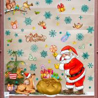 PVC Christmas Wall Stickers four piece & waterproof Set