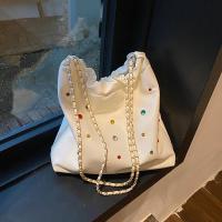 PU Leather Shoulder Bag with chain & soft surface PC