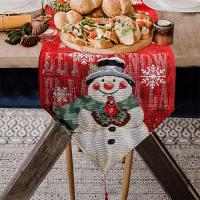 Polyester et coton Coureur de table de Noël Snowman Rouge pièce