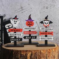 Wooden Creative Halloween Ornaments black PC