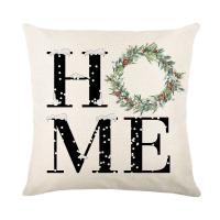 Linen Throw Pillow Covers christmas design printed PC