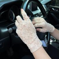 Polyester Rijden half vinger handschoen Bloemen meer kleuren naar keuze : Paar