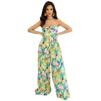 Polyester Longue combinaison Imprimé Floral plus de couleurs pour le choix pièce