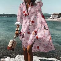 Polyester Robe d’une seule pièce Imprimé Floral plus de couleurs pour le choix pièce