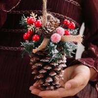 Linnen Kerstboom hangende Decoratie ander keuzepatroon meer kleuren naar keuze stuk