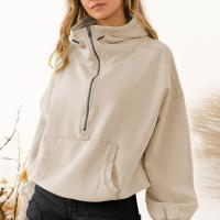 Polyester Women Sweatshirts & loose Solid PC