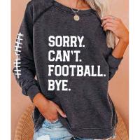 Polyester Plus Size Women Sweatshirts & loose printed letter PC