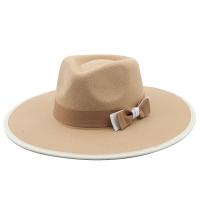 Tissu de laine Chapeau Fedora modèle bowknot plus de couleurs pour le choix pièce