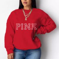 Polyester Plus Size Women Sweatshirts & loose printed letter PC