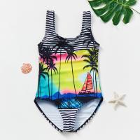 Polyester Maillot de bain d’une seule pièce Imprimé Noir pièce