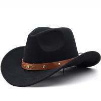 Woollen Cloth windproof Fedora Hat & sun protection & thermal & unisex & breathable Solid PC