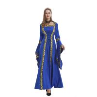 Polyester Middle Ages Costume large hem design Solid PC