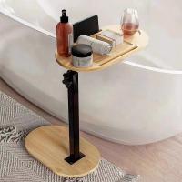 Moso Bamboo & Metal Multifunction Bathtub Rack durable PC