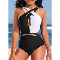 Polyester Monokini & padded printed black PC