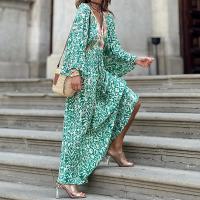 Polyester Robe d’une seule pièce Imprimé Vert pièce