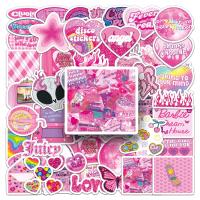 Drukgevoelige lijm & Pvc Decoratieve sticker Roze Zak